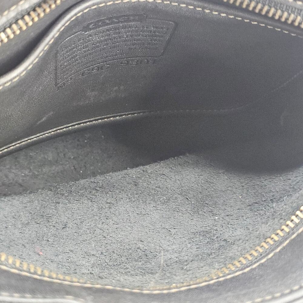 Vintage Coach 9301 Bleecker Small Basket Black Leather Double Handle Bag Purse - Picture 10 of 15